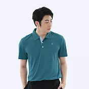 【遊遍天下】MIT台灣製男款環保紗抗UV吸濕排汗速乾涼爽短袖POLO衫 (GS1022) M 藍綠