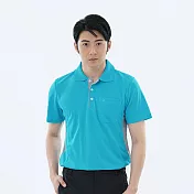 【遊遍天下】MIT台灣製男款抗UV吸濕排汗機能POLO衫 GS1056 (M-5L 大尺碼) M 淺藍