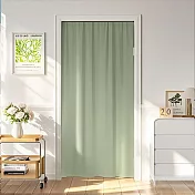 西雅圖遮光穿桿式風水長門簾110*200cm送桿子(門廉/風水簾/遮光窗簾/防空調門簾/隔簾) 初春抹茶