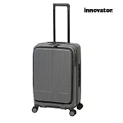 【Innovator】24吋 雙前開 剎車 拉鍊箱 鋼鐵灰色