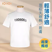 IOIIOI 短袖天絲棉 柔軟新觸感 品牌印花TEE 特殊印花料 25523310 M 白色