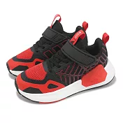 adidas 慢跑鞋 Spider Runner AC K 中童 紅 黑 蜘蛛人 小朋友 魔鬼氈 愛迪達  IH1121 20cm RED/BLACK