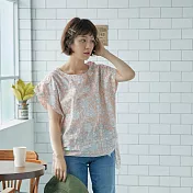 好我_Elisa花卉印花綁帶上衣/櫻粉 F 櫻花粉