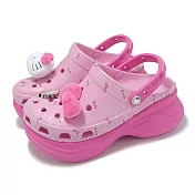 Crocs 厚底洞洞鞋 Hello Kitty Bae Clog 女鞋 復古 Bae克駱格 卡駱馳 粉紅 21119990H