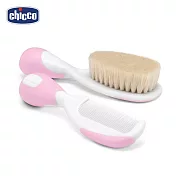 【Chicco】嬰兒專用髮梳組 粉