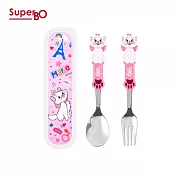 SuperBO 不鏽鋼3D匙叉組(附盒)-瑪麗貓