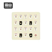 【日本霜山】多用途相機防撞百折布/百貼自黏收納布(40x40cm)- 招財貓
