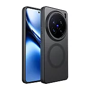 QinD vivo X200 Ultra 5G 隱砂磁吸保護殼 手機殼 支援MagSafe -輕砂黑