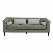 IDEA-優雅復古滌綸編織布三人沙發/兩色可選(運費另計) 綠色