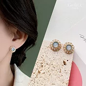 【Gulicc】耳環 復古典雅 珍珠環繞設計