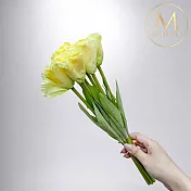 【Floral M】夏日野餐氣息洋桔梗檸檬黃仿真花花材（7入組）