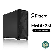 【Fractal Design】Meshify 3 XL E-ATX機殼｜樂維科技台灣總代理 金屬側板-永夜黑(Solid)