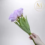 【Floral M】夏日野餐氣息洋桔梗浪漫紫仿真花花材（7入組）