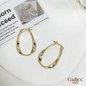 【Gulicc】耳環 莫比烏斯 簡約素圈耳扣 (金)
