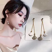 【Gulicc】耳環 耳墬 銀杏葉子 名媛氣質耳飾