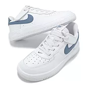 Nike 休閒鞋 Force 1 Low EasyOn PS 中童 童鞋 白 藍 魔鬼氈 小白鞋 FN0237-110