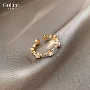 【Gulicc】戒指 圓形猫眼石戒指 (可調式戒圍)