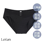 【Lofan 露蒂芬】波光中低腰三角小褲 M 黑