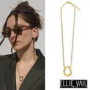ELLIE VAIL 邁阿密防水珠寶 立體馬蹄項鍊 簡約金色項鍊 Stetson Shackle