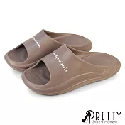 【Pretty】男女 拖鞋 防水拖鞋 厚底 室內 舒壓 輕量 JP23 卡其色