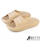 【Pretty】男女 拖鞋 防水拖鞋 厚底 室內 舒壓 輕量 JP23 米色