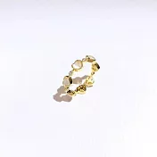 【Gulicc】戒指  日系貓眼石愛心戒子 (可調式戒圍)-金