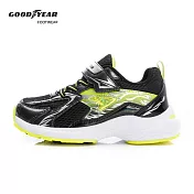 【GOODYEAR 固特異】疾速衝鋒 童款競速緩震運動鞋 / GAKR58300 JP19 黑