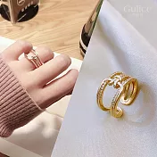 【Gulicc】戒指 時尚輕奢 鍊條 (可調式戒圍)