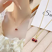 【Gulicc】項鍊 櫻桃鋯石項鍊 40cm