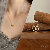 【Gulicc】項鍊 韓版簍空繩結愛心項鍊