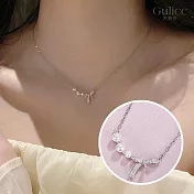 【Gulicc】項鍊 氣質 蝴蝶結 珍珠鎖骨鍊