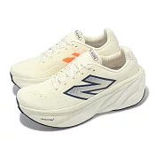 New Balance NB 慢跑鞋 Fresh Foam X More V5 D 女鞋 寬楦 米 藍 橘 厚底 緩衝 運動鞋 WMORCF5-D 24.5cm BEIGE/NAVY