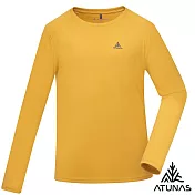 【ATUNAS 歐都納】中性款排汗透氣防曬長袖T恤/大尺碼A8TS2535N*- L 黃