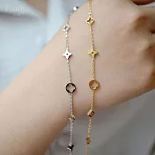 【Gulicc】手鍊 鈦鋼手鍊 法式輕奢縷空 四葉草星星