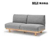 【MUJI 無印良品】無扶手簡約沙發/2人座/聚酯平織/灰色寬149*深74.5*高69 cm