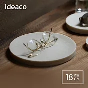 【日本ideaco】砂岩圓形置物托盤-L- 沙白