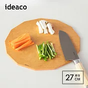 【日本ideaco】13邊形木纖維砧板-M- 原木色