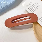 【Gulicc】髮夾 韓風純色鴨嘴夾 (粉橘)