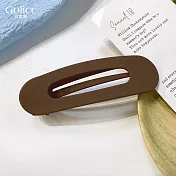 【Gulicc】髮夾 韓風純色鴨嘴夾 (咖啡色)