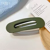 【Gulicc】髮夾 韓風純色鴨嘴夾 (橄欖綠)
