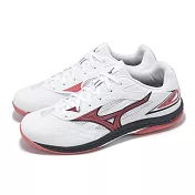 Mizuno 桌球鞋 Wave Drive 9 男鞋 女鞋 白 紅 止滑 抓地 運動鞋 美津濃 81GA2205-51 28cm WHITE/RED