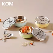 【KOM】夢想系列 磨砂316不鏽鋼兒童隔熱碗 (幼兒園指定/圓匙升級) 美人魚