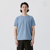 ADISI 男環保紗消臭快乾圓領上衣 AL2511087 城牆藍 (M-3XL) M 城牆藍