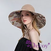 【Decoy】雙面時尚 度假風防曬空頂漁夫遮陽帽/ 卡其