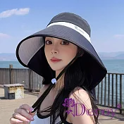 【Decoy】全面防護 披肩防曬透氣遮陽漁夫帽/ 沉穩黑