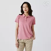 ADISI 女環保紗快排抑菌POLO衫 AL2511016 豆沙粉 (M-3XL) M 豆沙粉