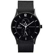 OBAKU 攻佔視覺雙眼時尚米蘭腕錶-黑