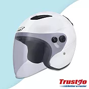 【美式賣場】M2R 3/4罩安全帽騎乘機車用防護頭盔(L)  消光白