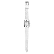 Hermes 愛馬仕 Cape Cod 簡約鋼框鱷魚紋皮革女仕腕錶(白/23mm)