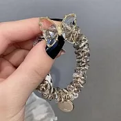 【Gulicc】髮圈 韓版時尚水晶髮圈 (透明白)